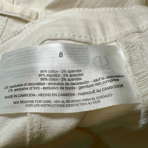 Women's Jessica Simpson White Ankle & Cropped Pants Size 8 - Picture 4 of 6